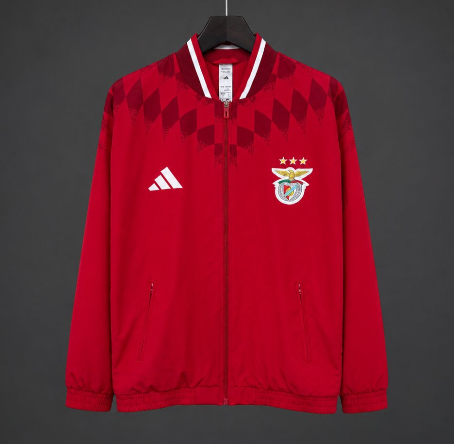 26/27 Benfica Red Full Zipper Windbreaker