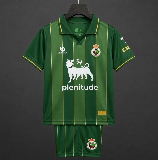 26/27 Kids Racing de Santander Away  Dark Green Jersey Kit