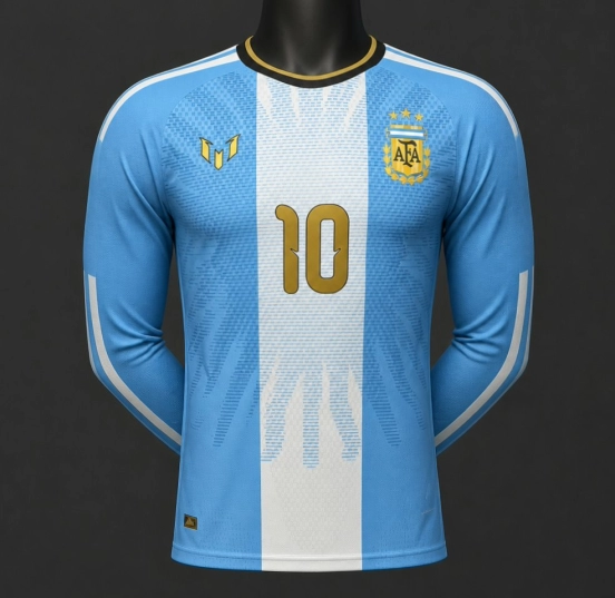 Player Version 2026 Argentina Messi Farewell Commemorative Long Sleeve Jersey