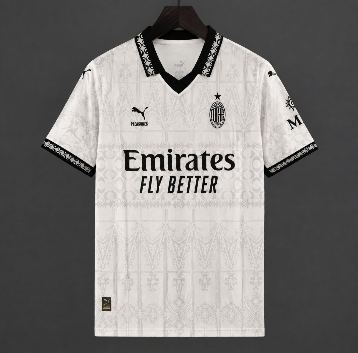 23/24 AC Milan x PLEASURES Fourth Cream Jersey