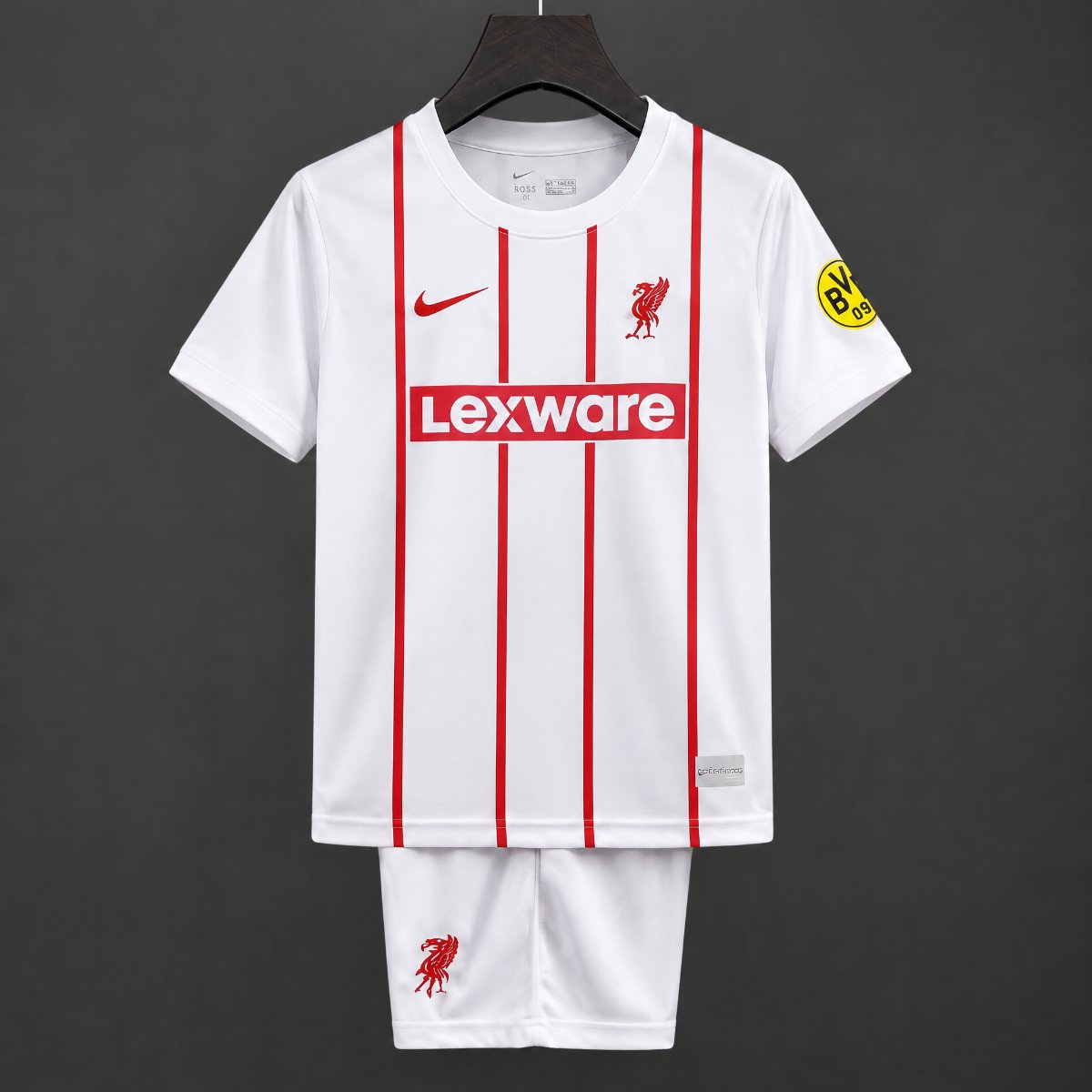 26/27 Kids Freiburg Away White Red Stripes Jersey