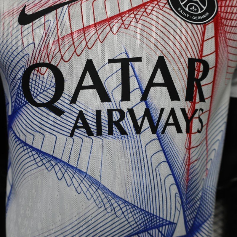 Player Version 26/27 PSG/Paris Saint-Germain Pre-Match White/Red/Blue Jersey