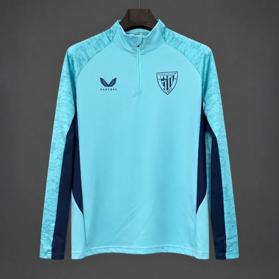 26/27 Athletic Bilbao Light Blue  Long Sleeve Half-Zip Jersey